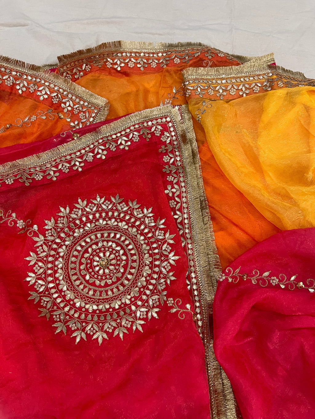 Mandala chiffon saree