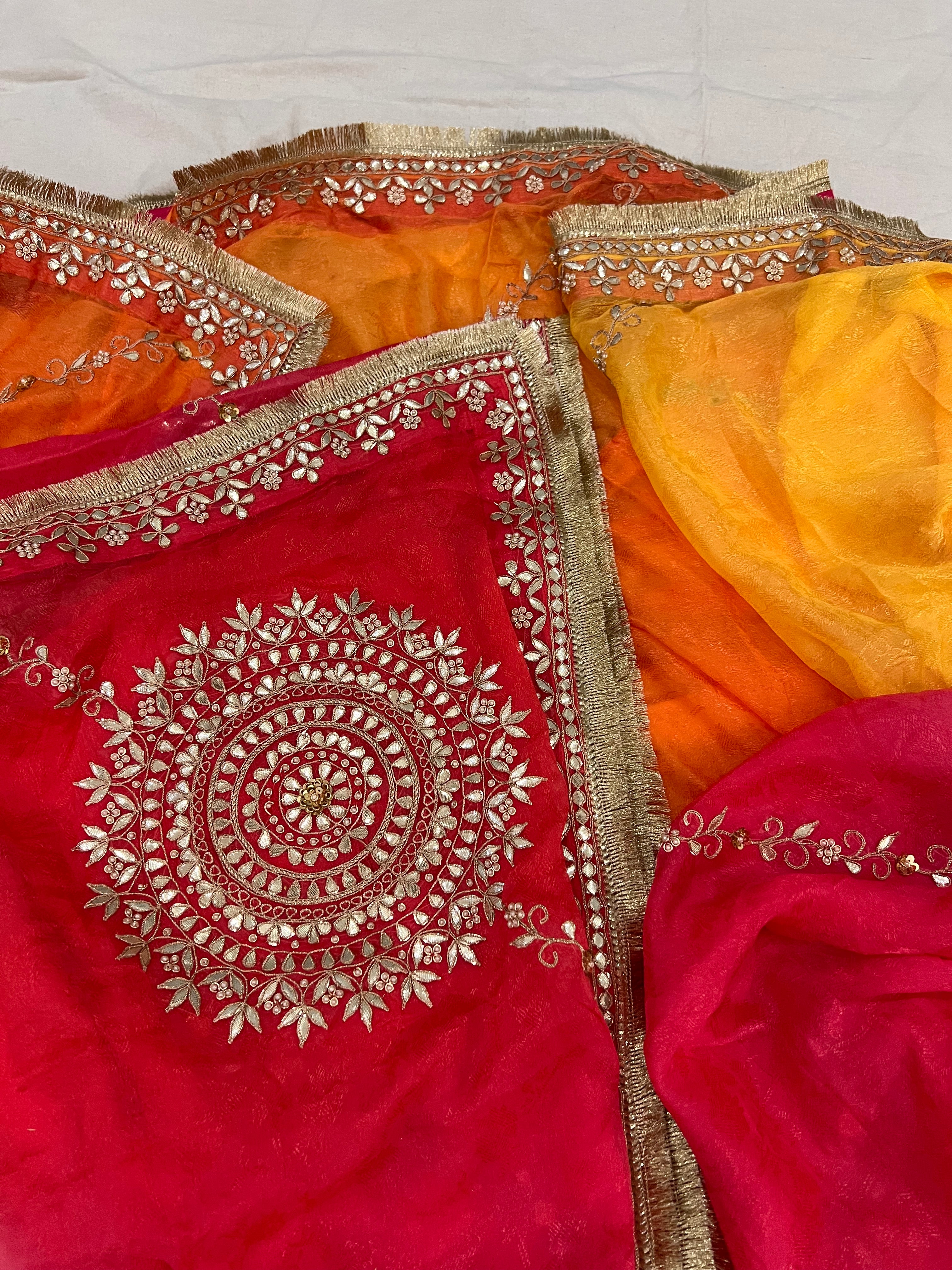 Mandala chiffon saree