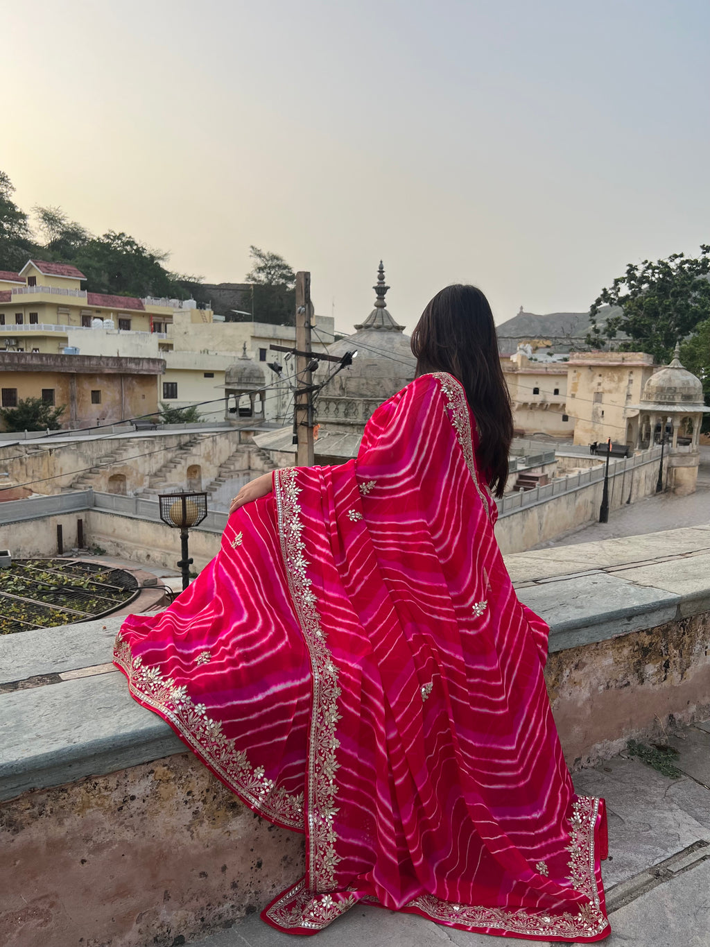 Gul Leheriya Saree