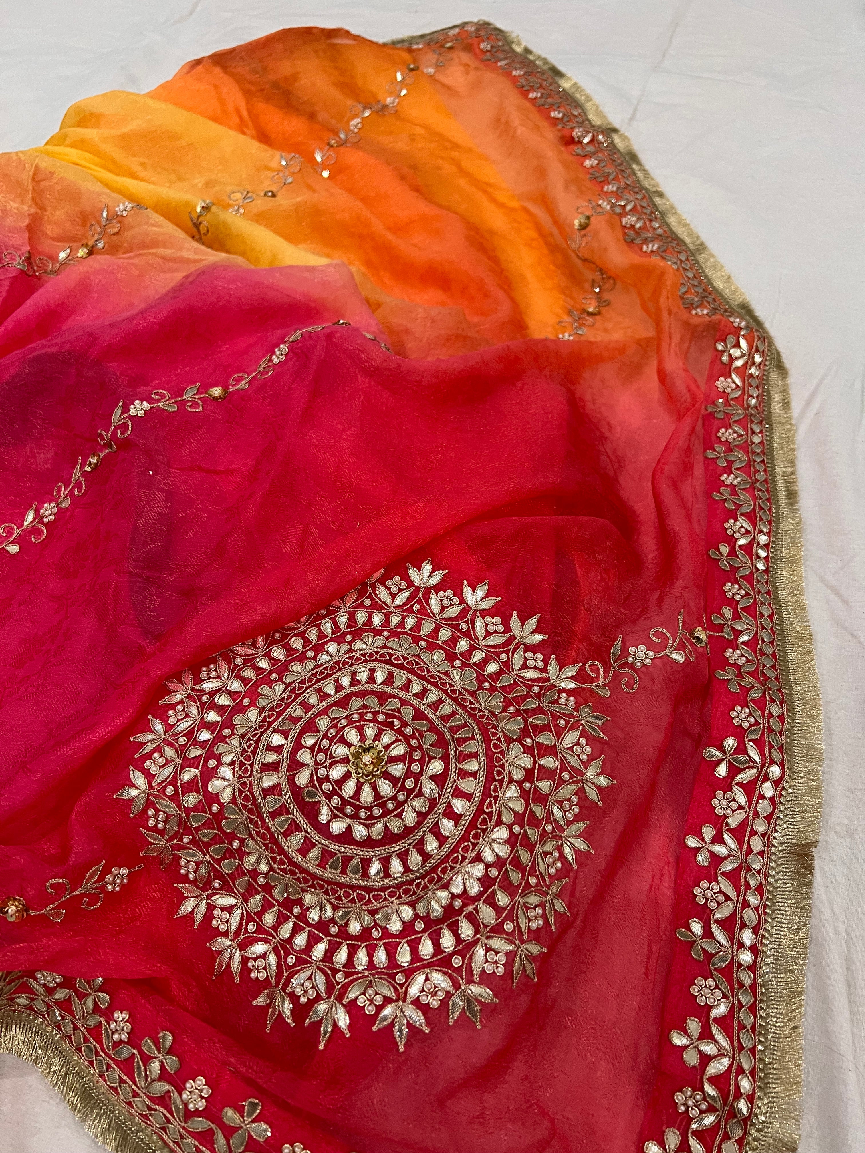 Mandala chiffon saree